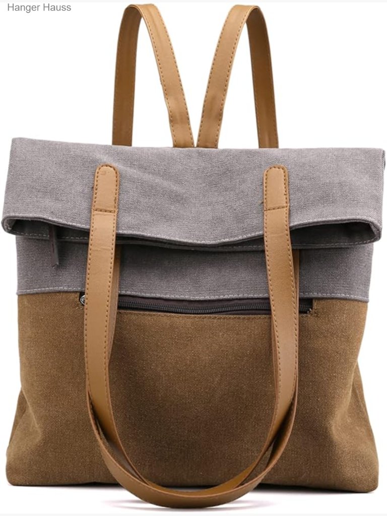 Canvas Tote Bag 3-In-1 Backpack Shoulder Bag Ladies Multifunctional Handbag